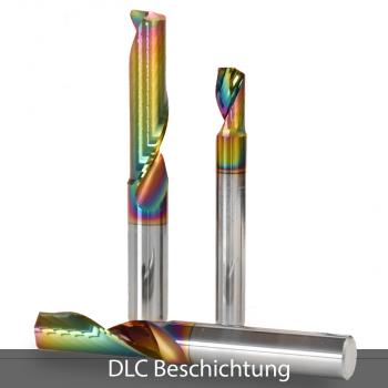 VHM Einschneider mit DLC-Beschichtung | Ø 3.175mm | SL 12mm | SØ 3.175mm | GL 38mm